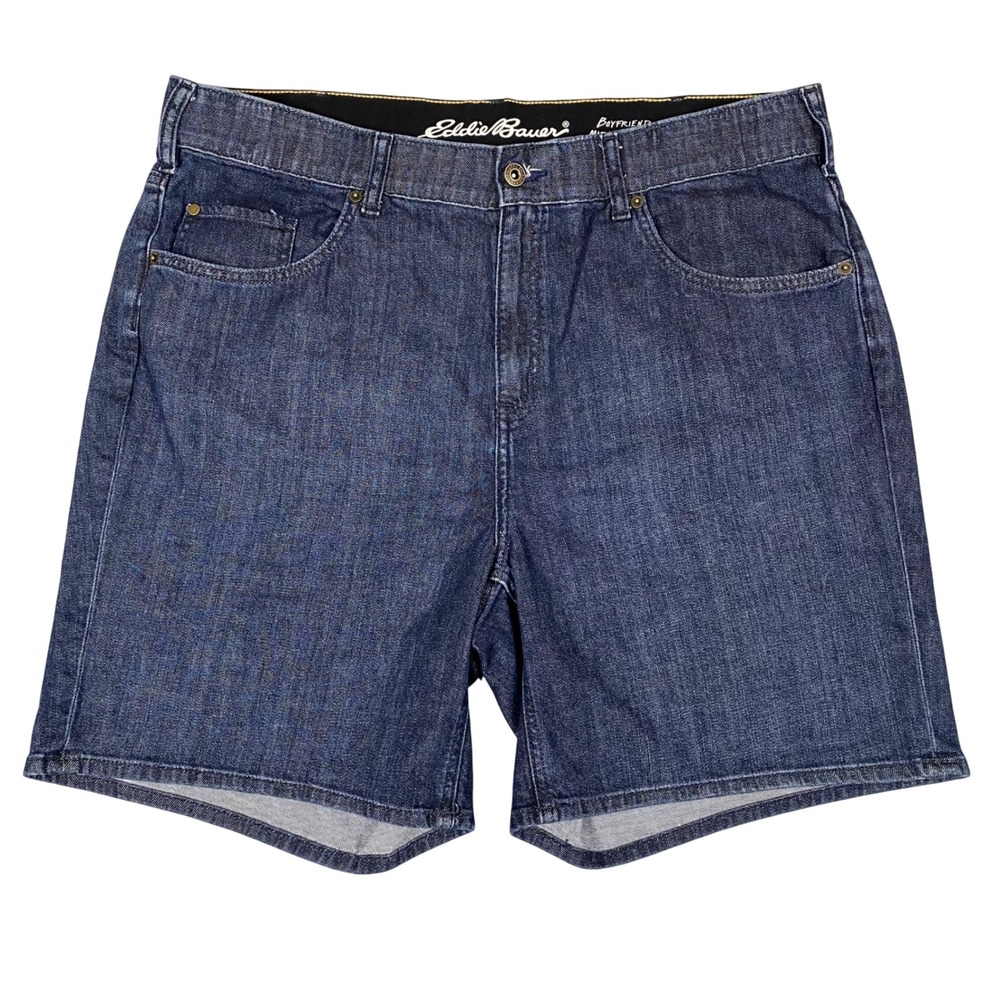 Eddie Bauer Boyfriend Midrise Stretch Denim Shorts Womens 18W Specially Dyed